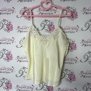 Bellessa cami tank top Lacie vintage cream yellow Elegant Cream Lace Camisole